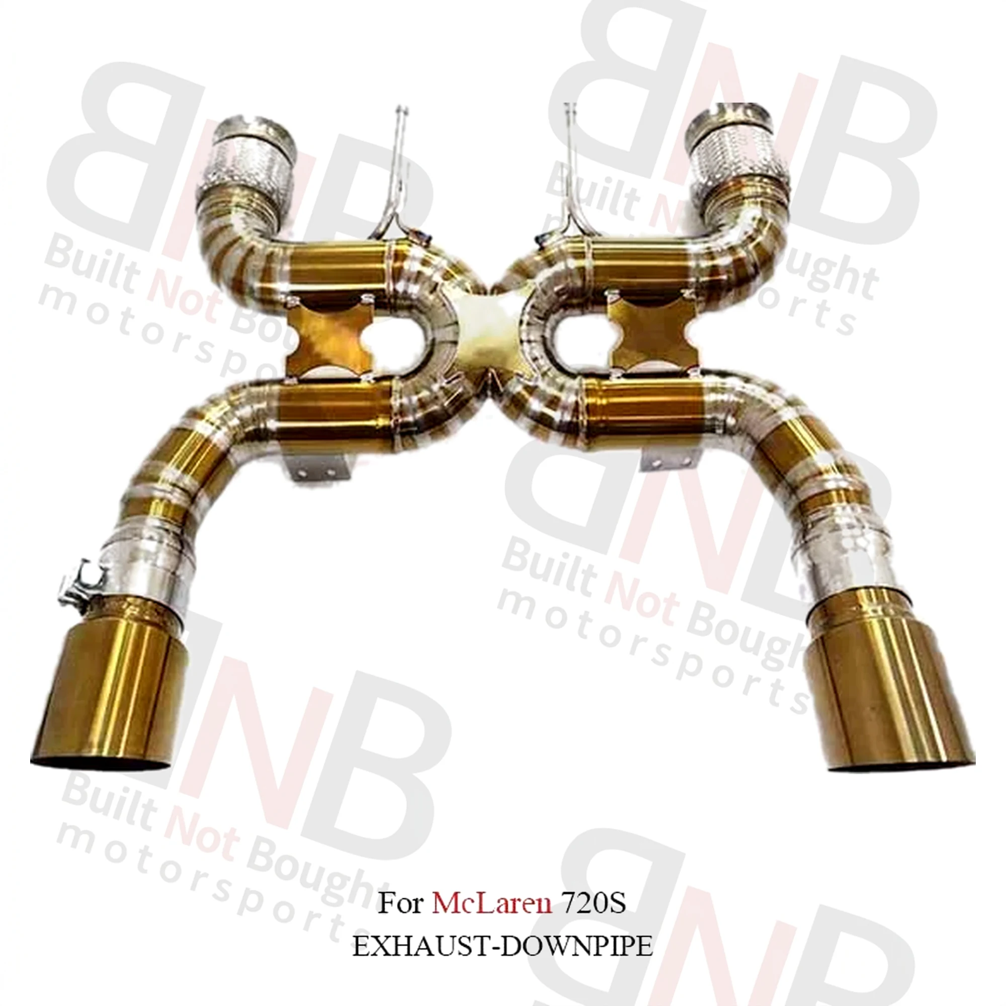 BNB Titaniumz Titanium Exhaust Pipe Catback for McLaren 720S Golden 120x60x30cm