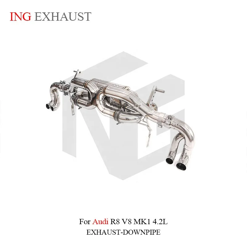 BNB Titaniumz Stainless Steel Valvetronic Catback Exhaust for Audi R8 V8 MK1 4.2L Silvery