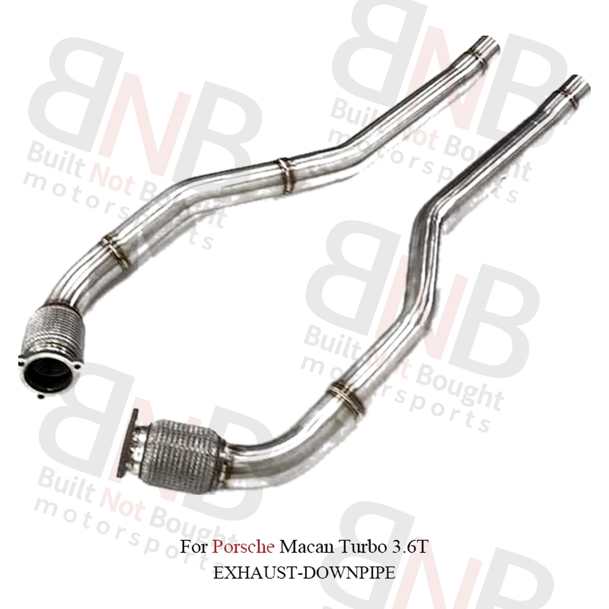 BNB Stainless Steel Exhaust System Resonant Tube for Porsche Macan Turbo 3.6T Silver