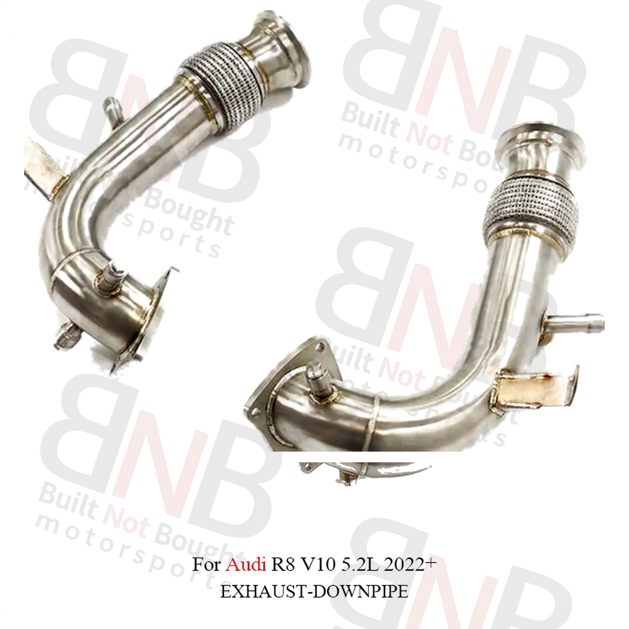 BNB Titaniumz Stainless Steel Exhaust OPF Straight Pipe for Audi R8 V10 5.2L 2022+