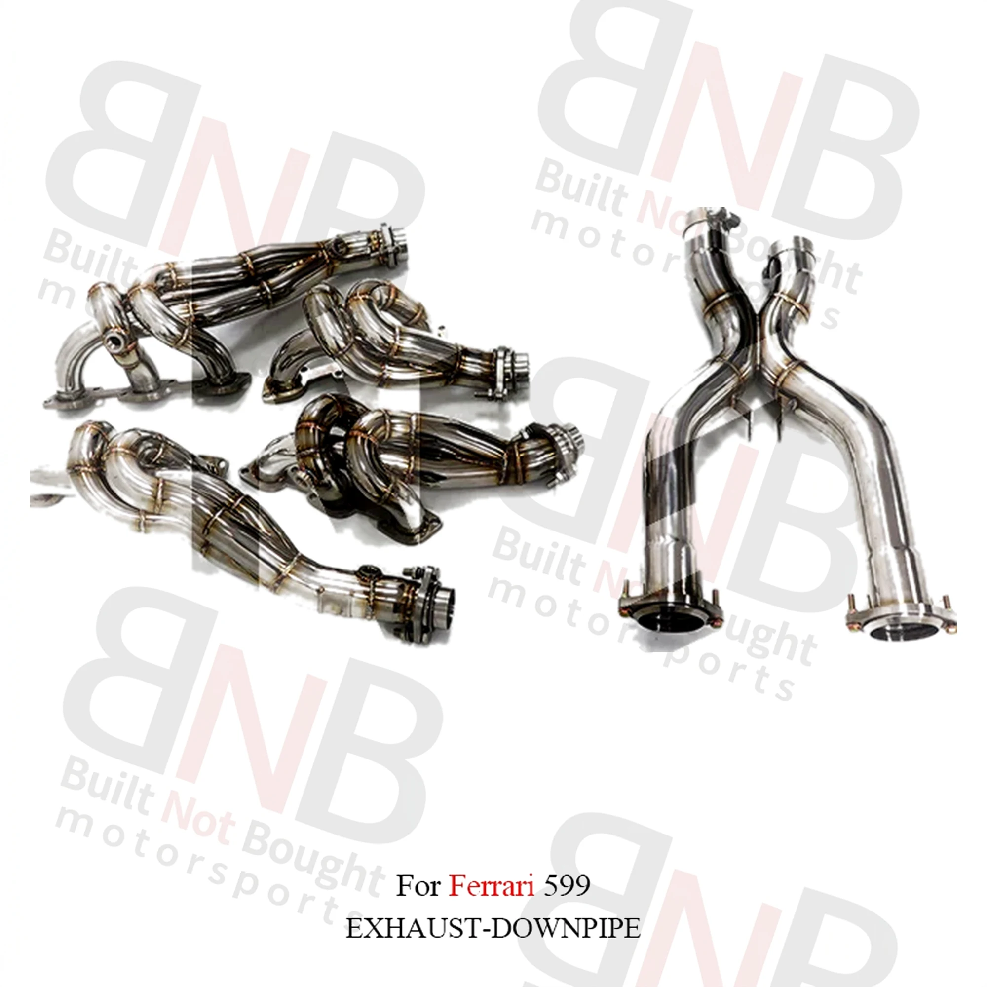 BNB Exhaust Header Manifold for Ferrari 599 V12 6.0L Silver