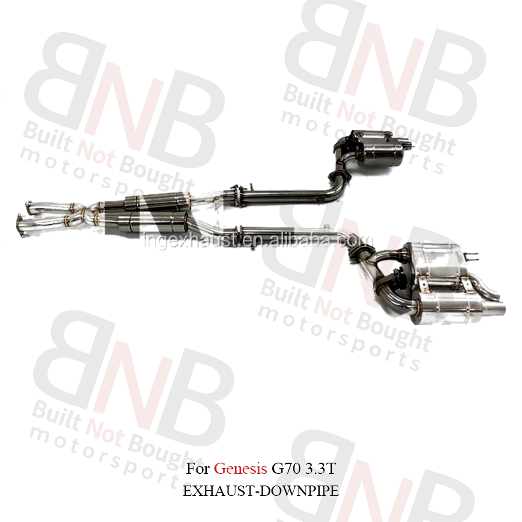 BNB Stainless Steel Valved Catback Exhaust for Genesis G70 3.3T