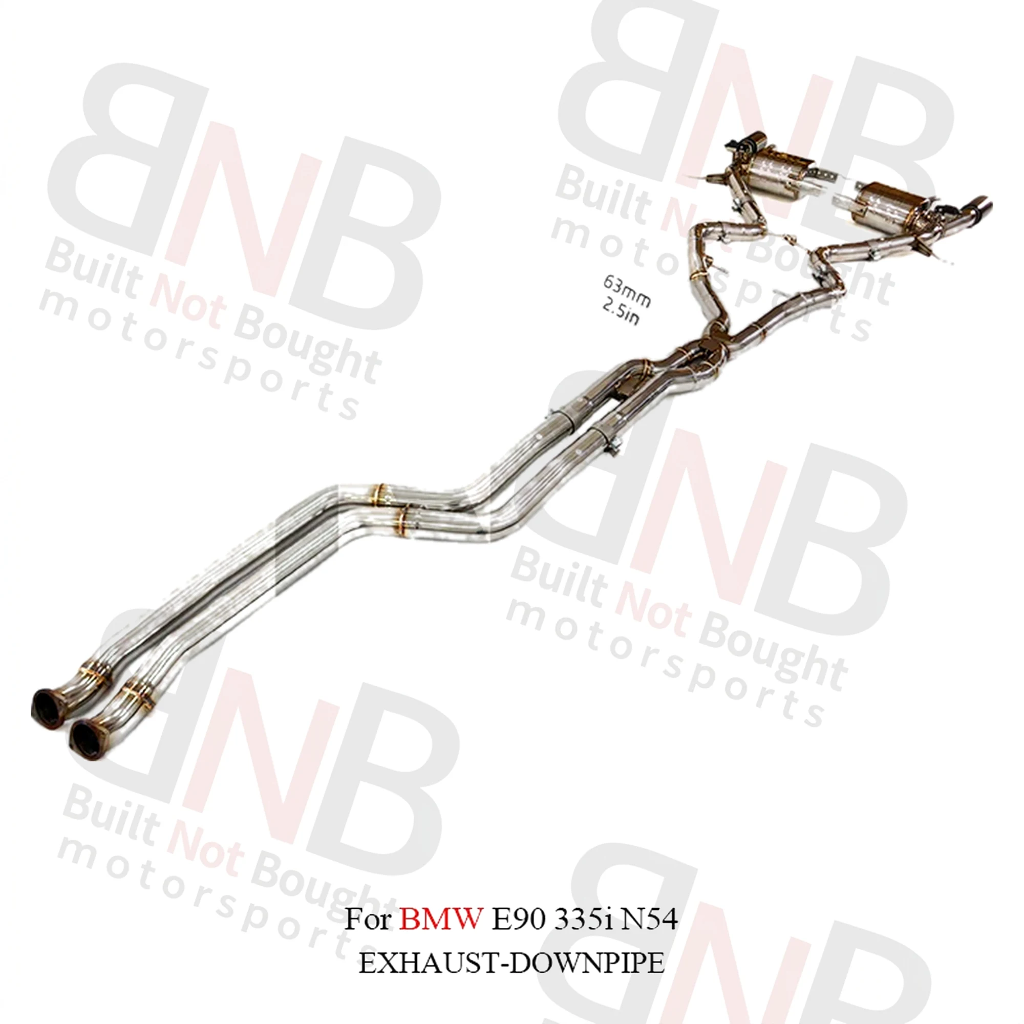 BNB BNB Titaniumz Stainless Steel Catback Exhaust for BMW E90 335i N54 Silvery