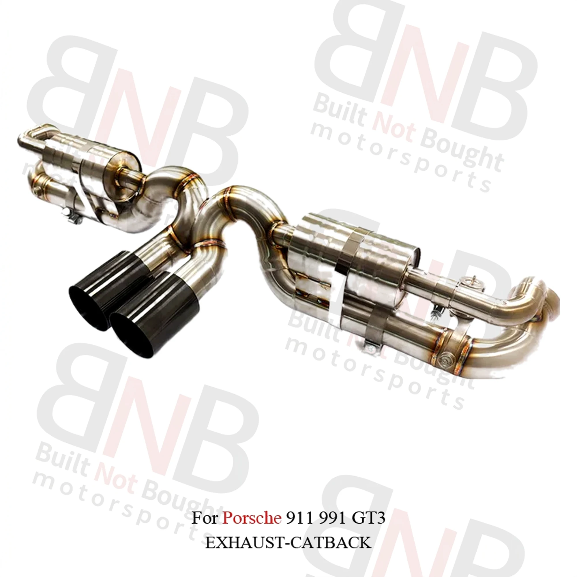 BNB Stainless Steel Valved Catback Exhaust for Porsche 911 991 GT3 Silvery