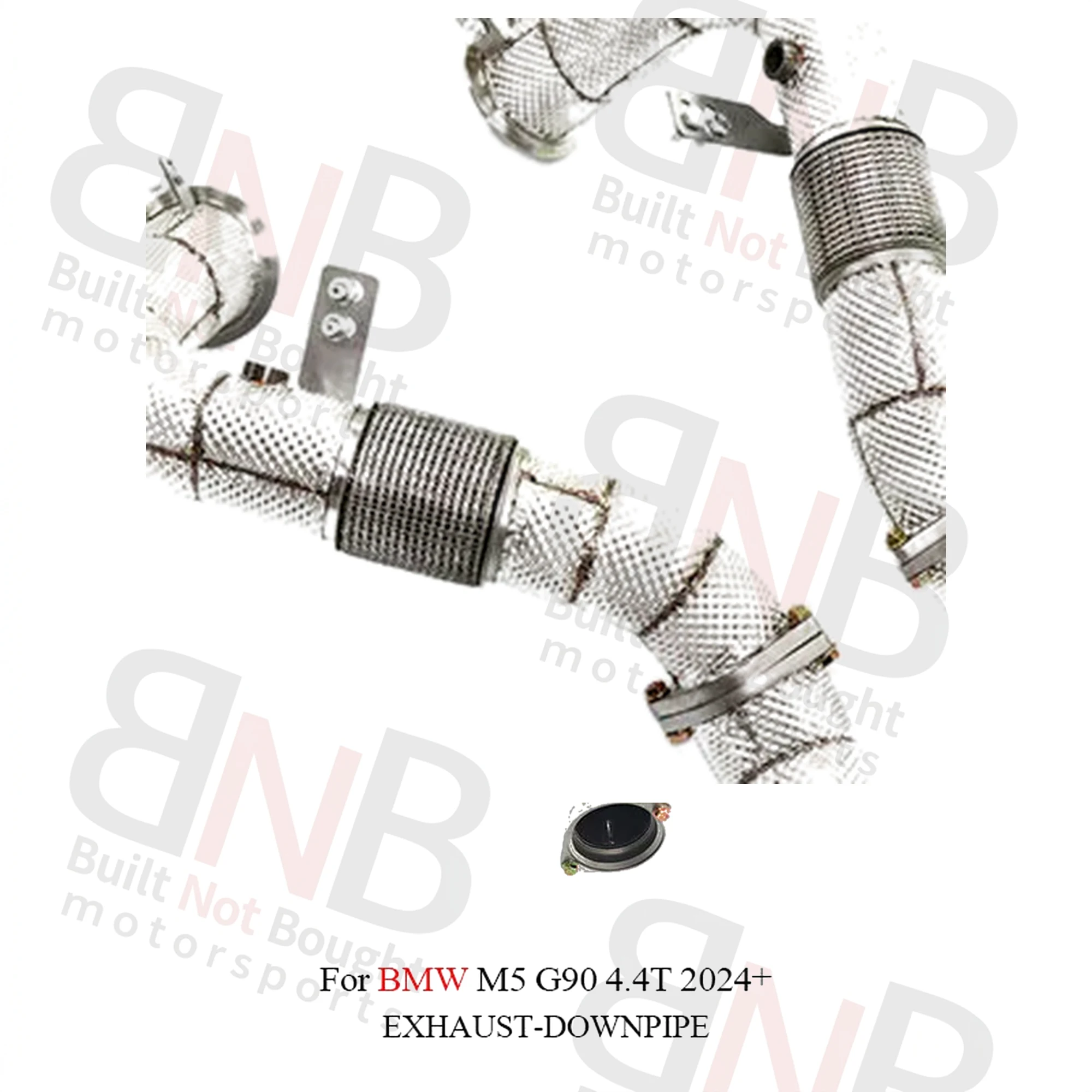 BNB Stainless Steel Downpipe with Heat Shield for BMW M5 G90 4.4T 2024+