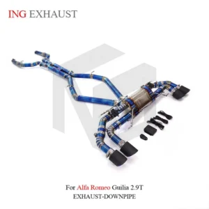 BNB Titaniumz Alfa Romeo Giulia 2.9T Catback Exhaust System Blue