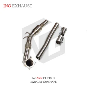 BNB Stainless Steel Exhaust System for Audi TT TTS 8J 1.5mm Silvery
