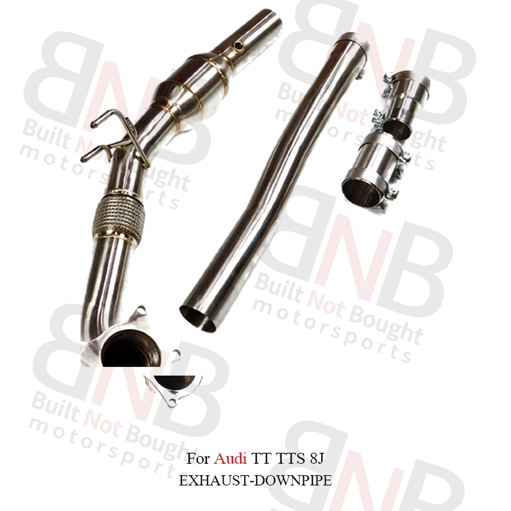 BNB Stainless Steel Exhaust System for Audi TT TTS 8J 1.5mm Silvery