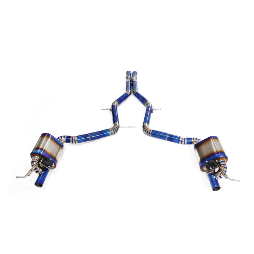 BNB Titaniumz Valvetronic Catback Exhaust for Mercedes E63 W211 Blue
