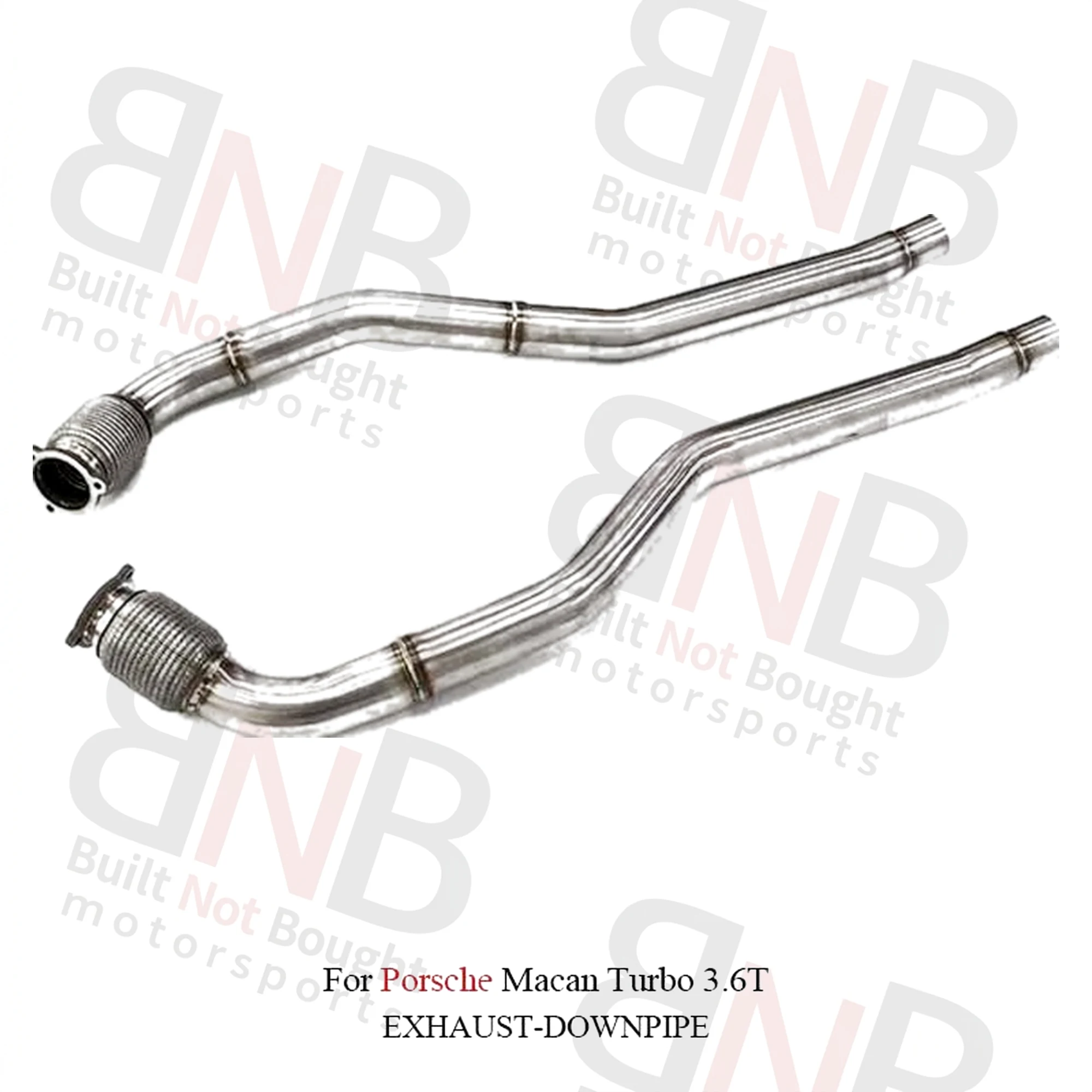 BNB Stainless Steel Exhaust System Resonant Tube for Porsche Macan Turbo 3.6T Silver