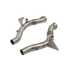 BNB Titaniumz Stainless Steel Exhaust Downpipe Ferrari F8 Silvery 120x60x50mm