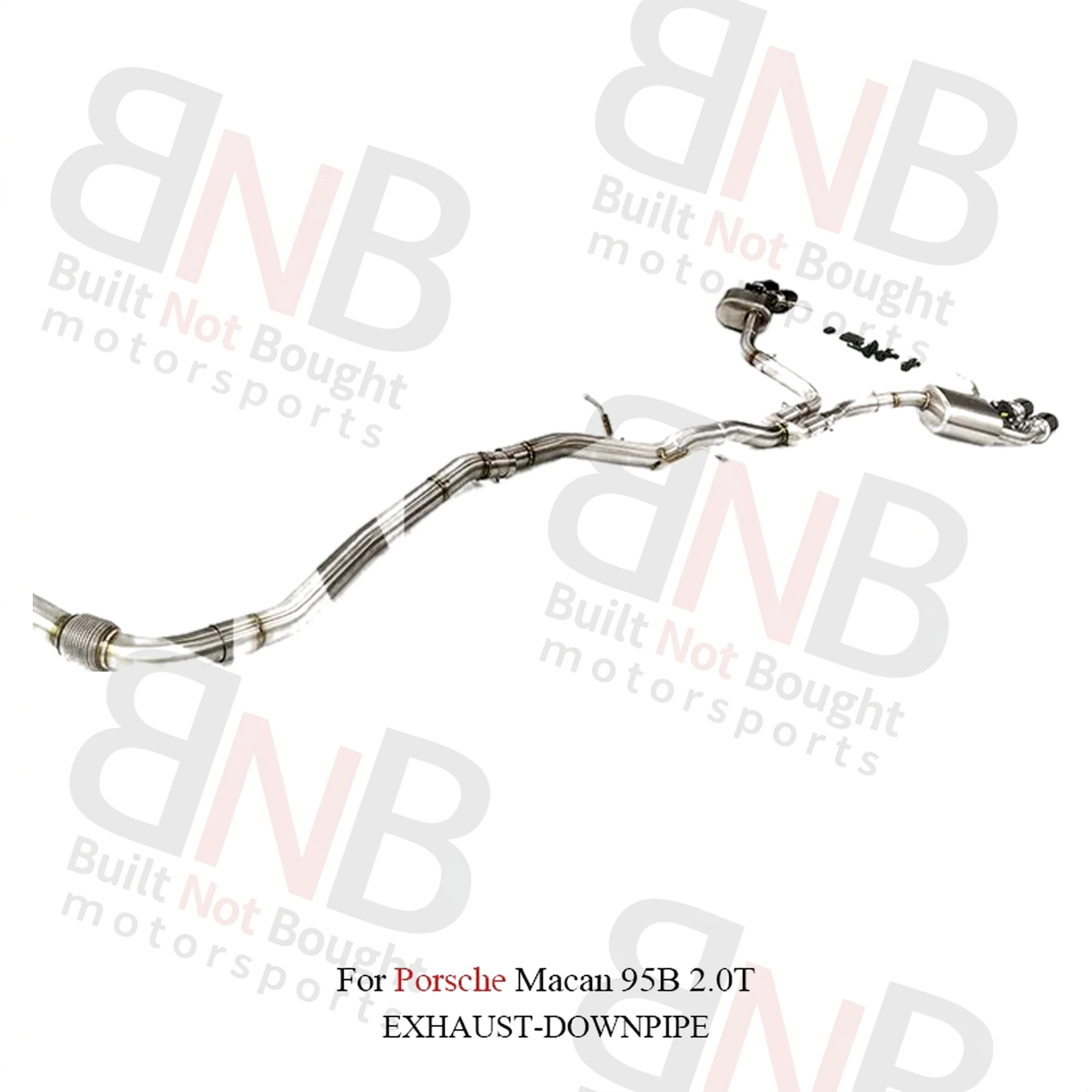BNB Titaniumz Stainless Steel Valved Exhaust System for Porsche Macan 95B 2.0T Catback with Quad Tips