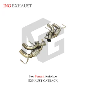 BNB Titaniumz Stainless Steel Exhaust Catback for Ferrari Portofino 3.9T