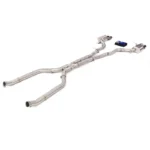 BNB Titaniumz Stainless Steel Catback Exhaust BMW 550i F10 N63 Silver 120x60x50