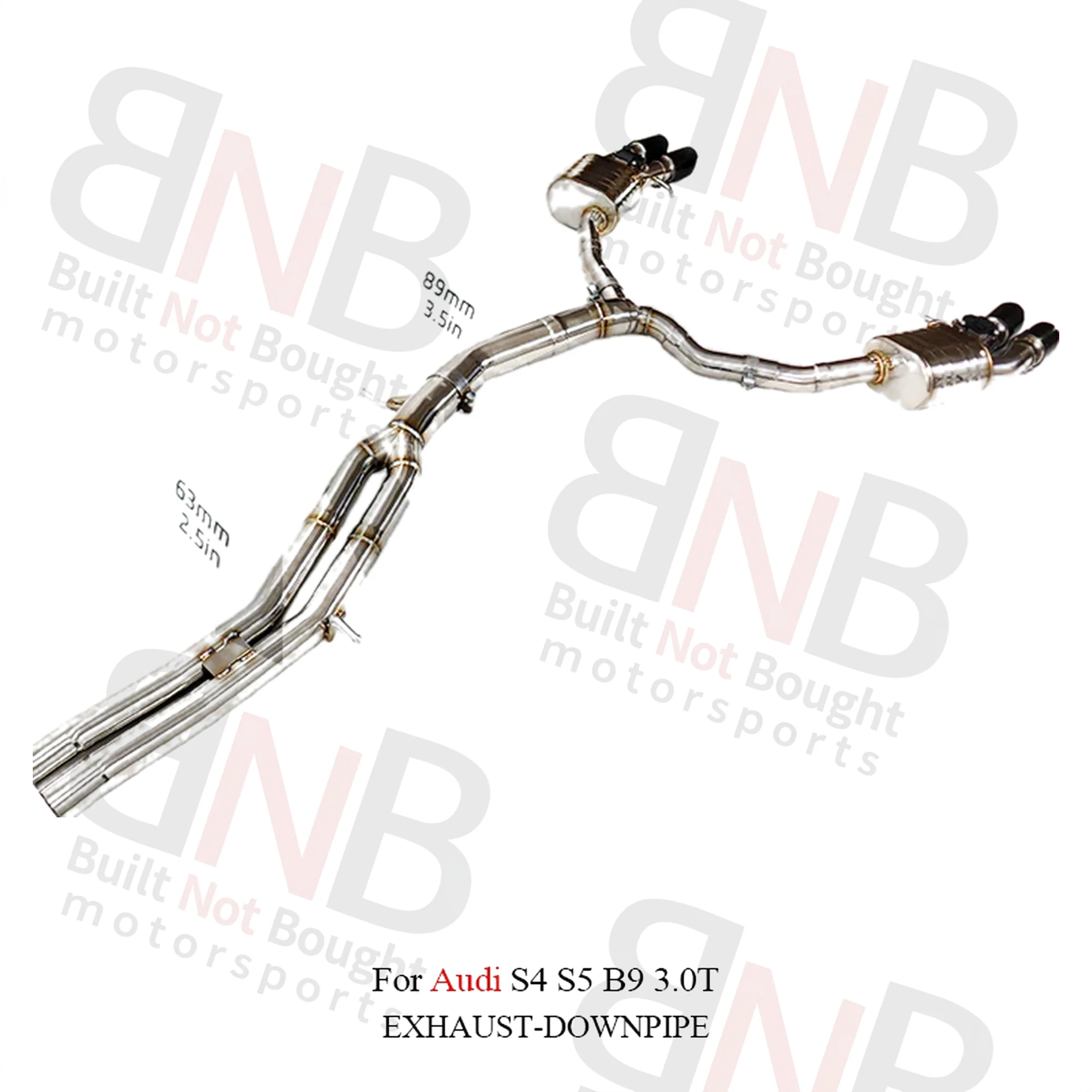 BNB Titaniumz Stainless Steel Catback Exhaust for Audi S4 S5 B9 3.0T