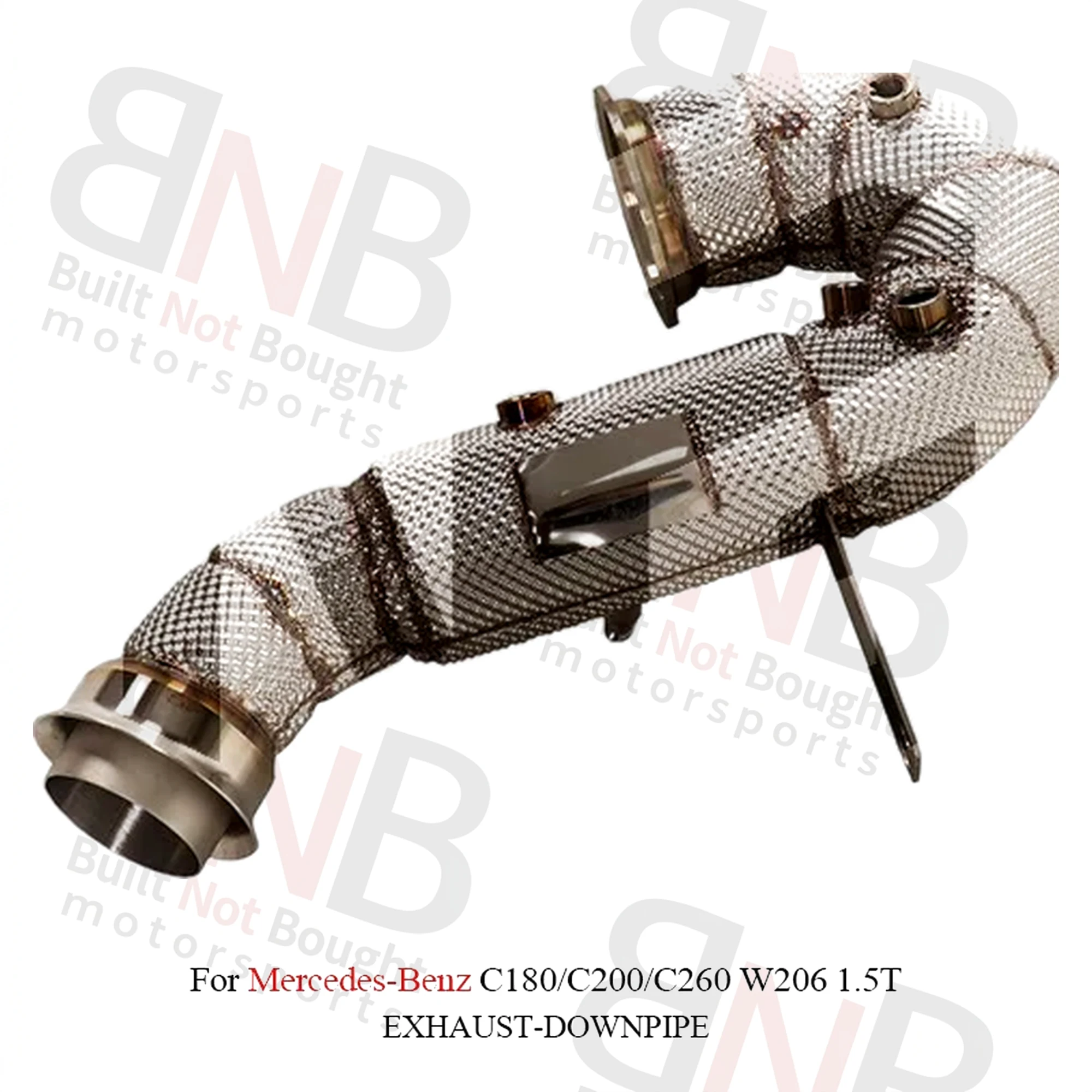 BNB Titaniumz Exhaust Downpipe with Heat Shield for Mercedes-Benz W206 1.5T