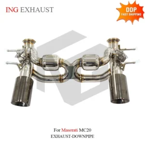 BNB Titaniumz Valvetronic Catback Exhaust for Maserati MC20 Silver