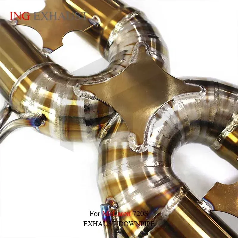 BNB Titaniumz Titanium Exhaust Pipe Catback for McLaren 720S Golden 120x60x30cm