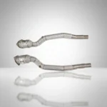 BNB Titaniumz Stainless Steel Exhaust Downpipe for Ferrari FF 6.2L With Heat Shield Silvery