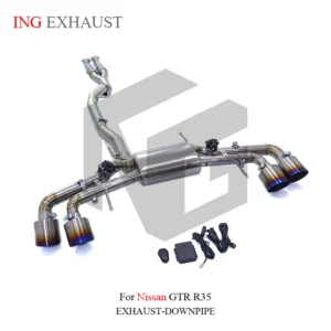 BNB Titaniumz Nissan GTR R35 Titanium Exhaust Catback System Valvetronic