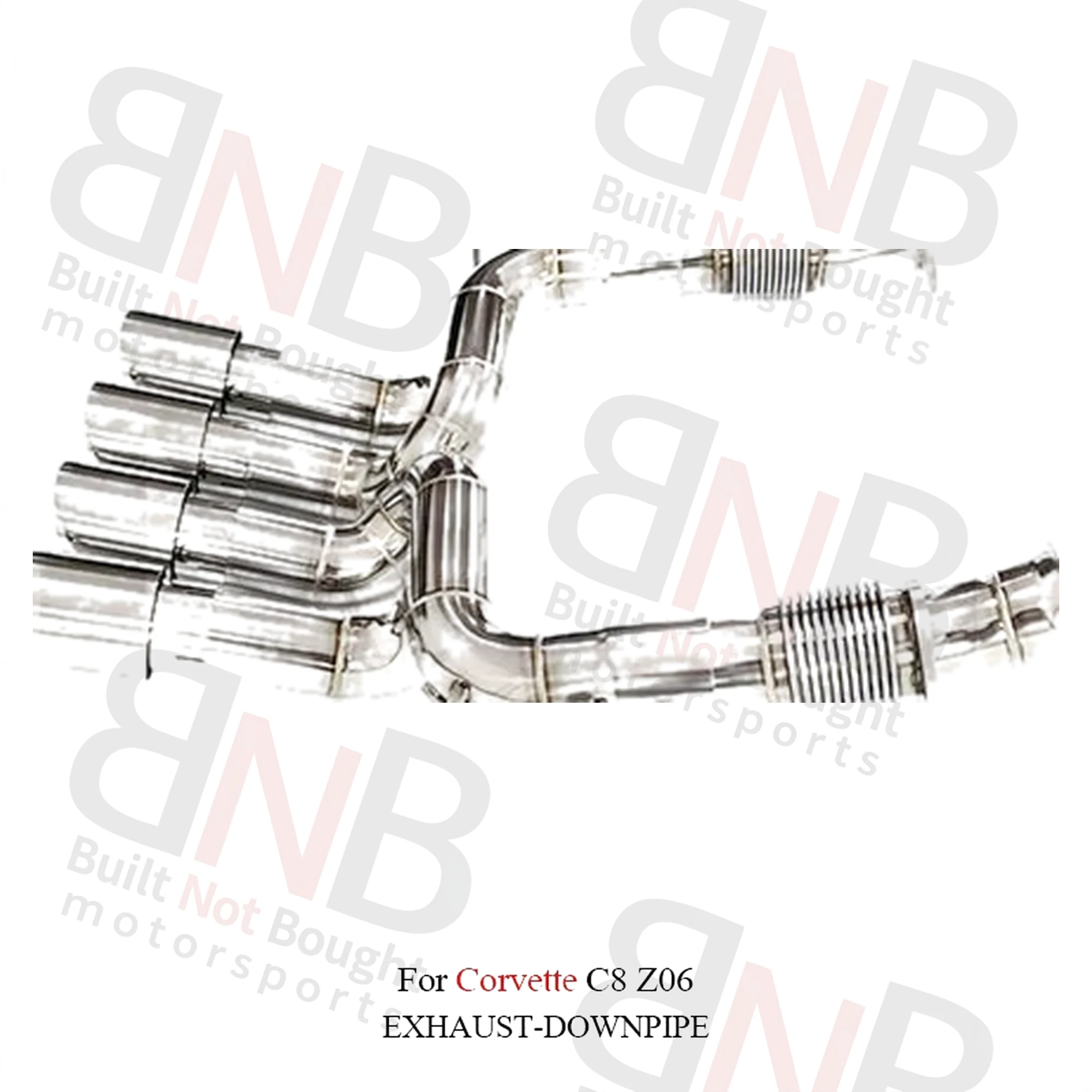 BNB Titaniumz Stainless Steel Exhaust Straight Pipe Corvette C8 Z06