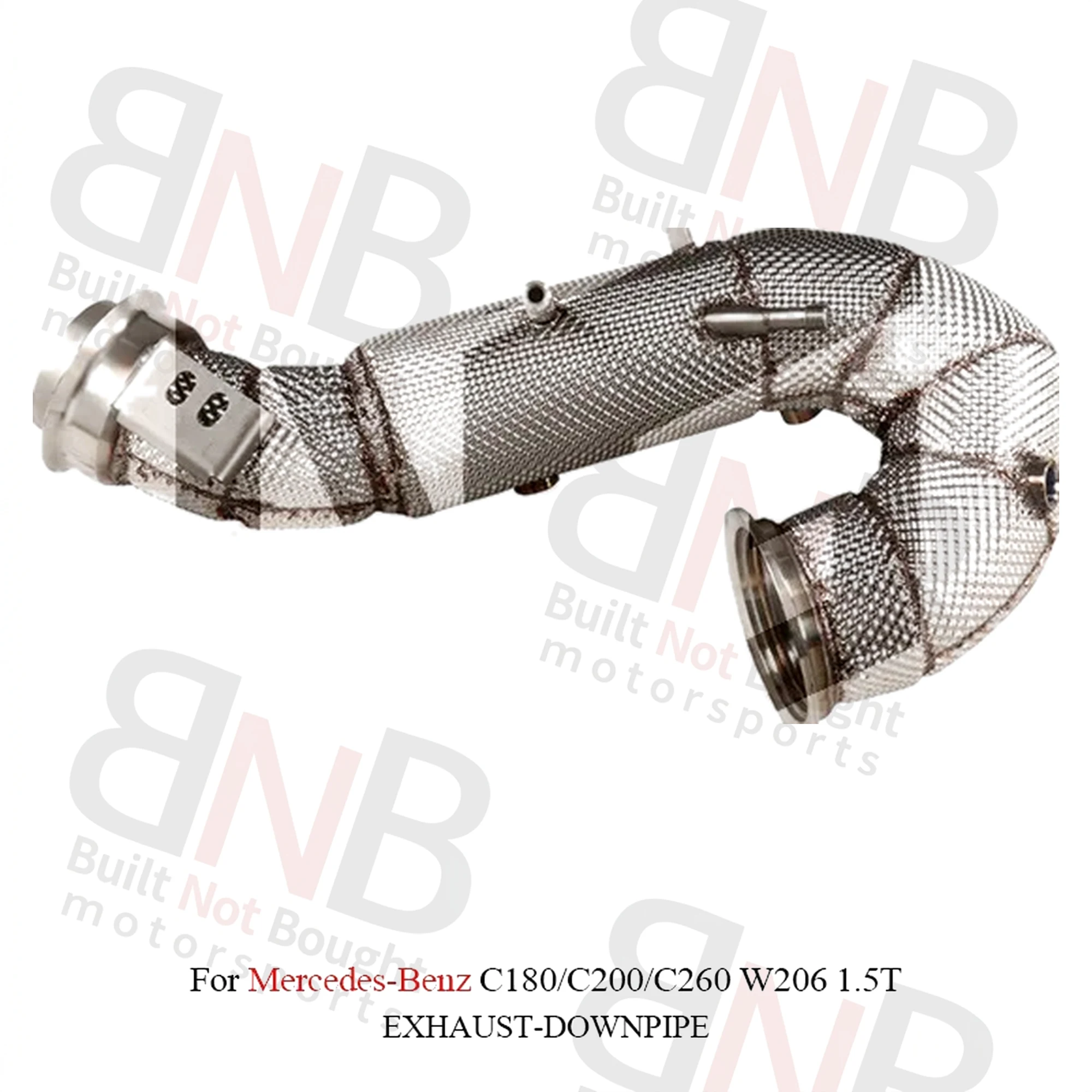 BNB Titaniumz Exhaust Downpipe with Heat Shield for Mercedes-Benz W206 1.5T