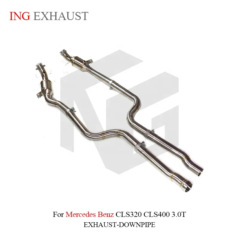 BNB Titaniumz Stainless Steel Exhaust Downpipe for Mercedes Benz CLS320 CLS400 3.0T