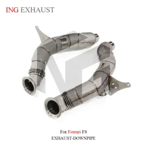 BNB Titaniumz Stainless Steel High-Flow Downpipe For Ferrari F8