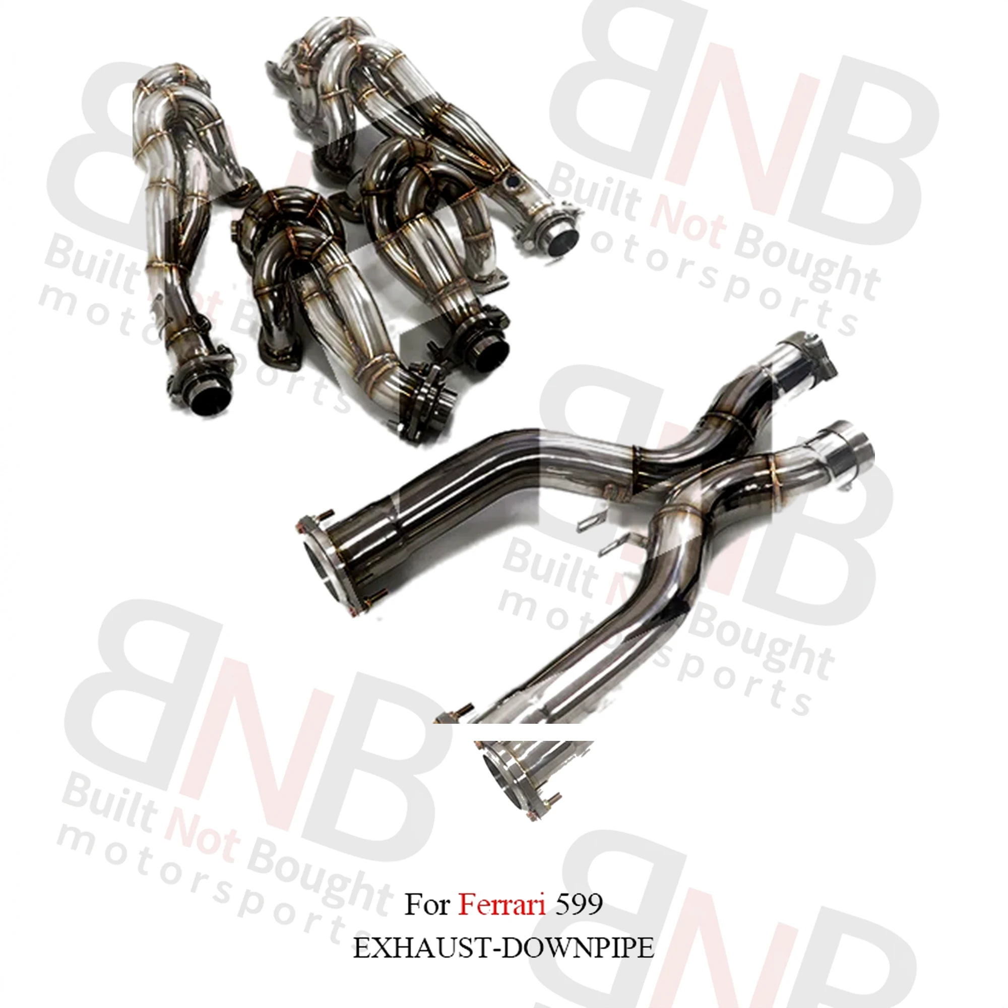 BNB Exhaust Header Manifold for Ferrari 599 V12 6.0L Silver