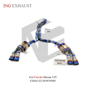 BNB Titaniumz Valvetronic Catback Exhaust for Porsche Macan 3.0T Blue