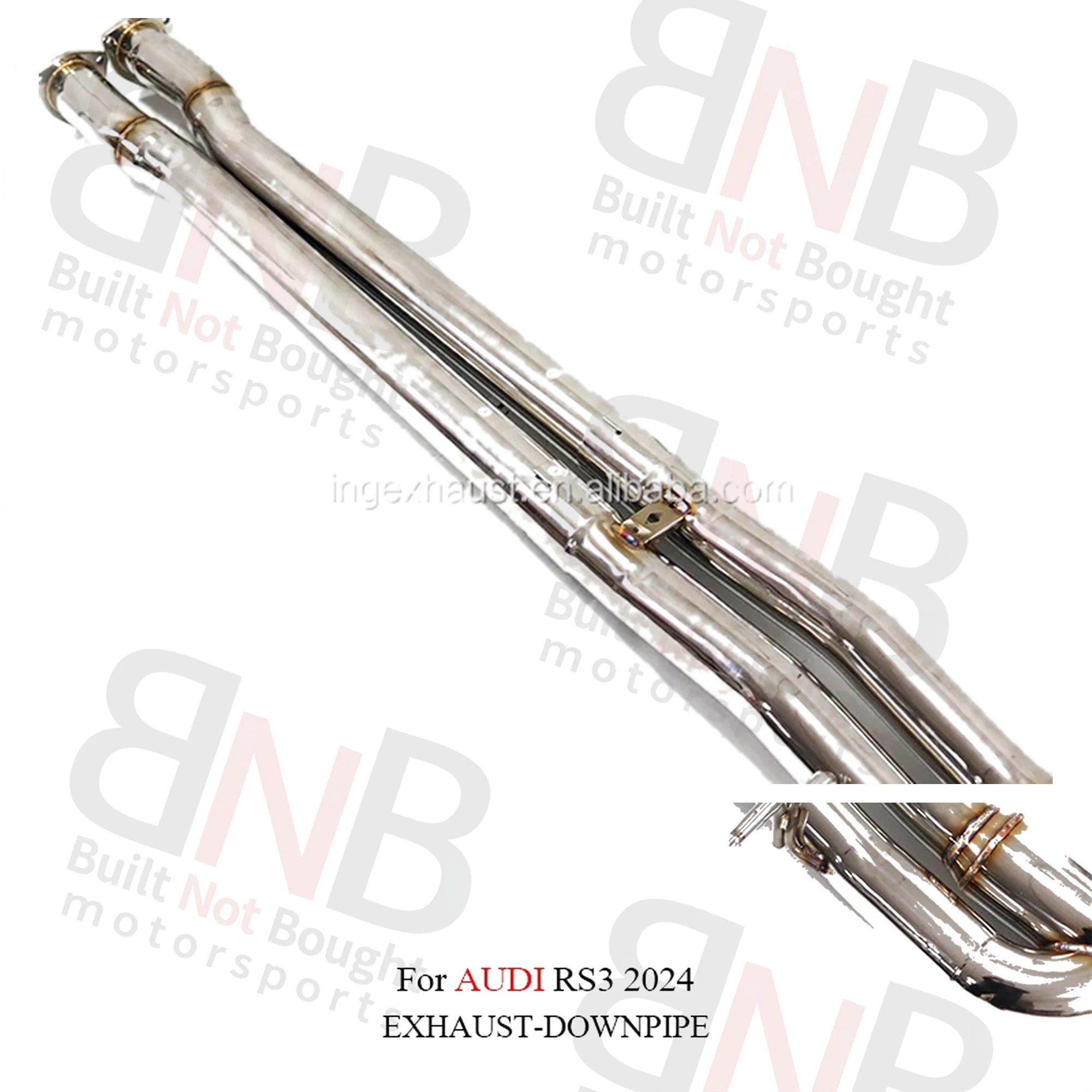 BNB Stainless Steel Catback Exhaust for Audi RS3 TTRS Silver 120x60x30cm