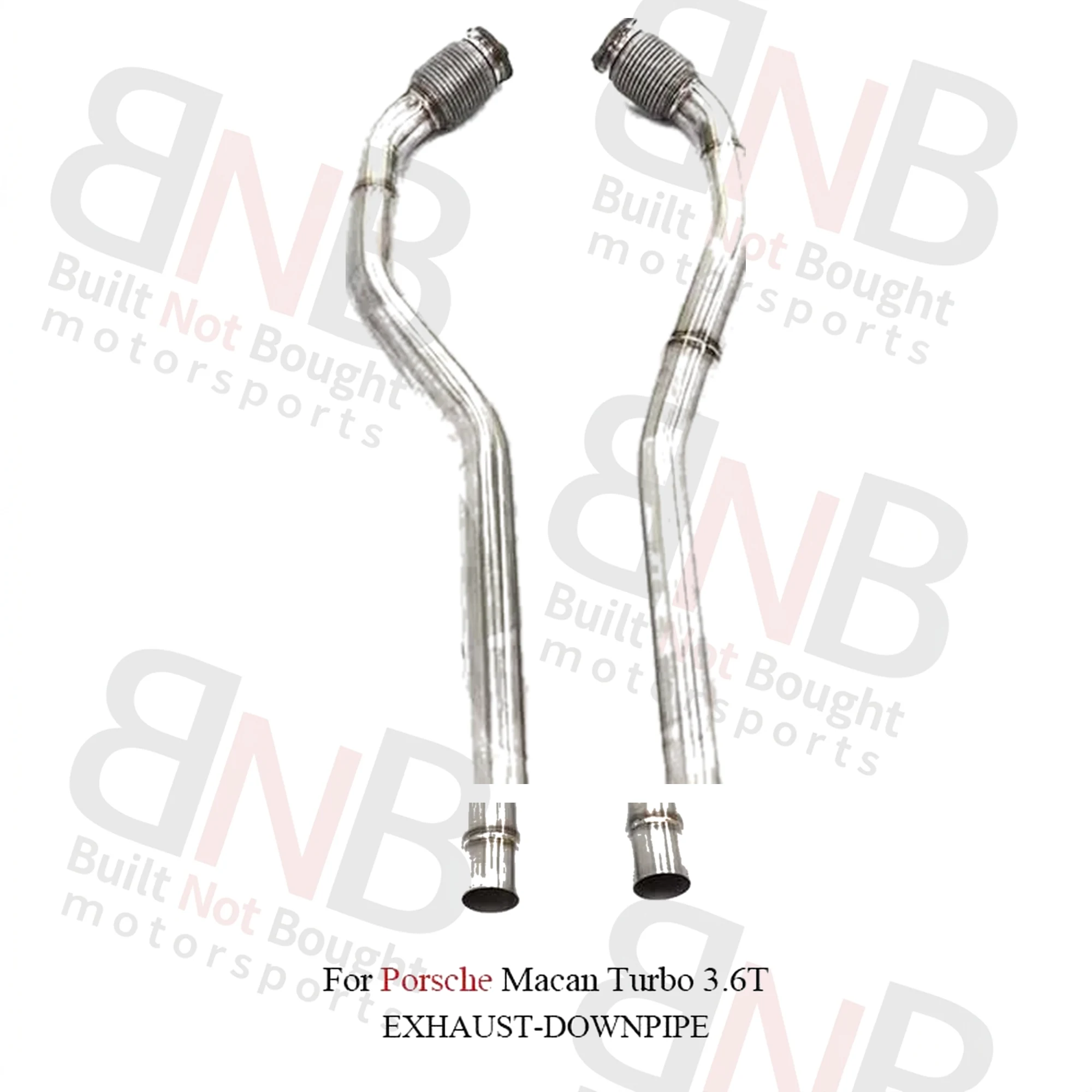 BNB Stainless Steel Exhaust System Resonant Tube for Porsche Macan Turbo 3.6T Silver