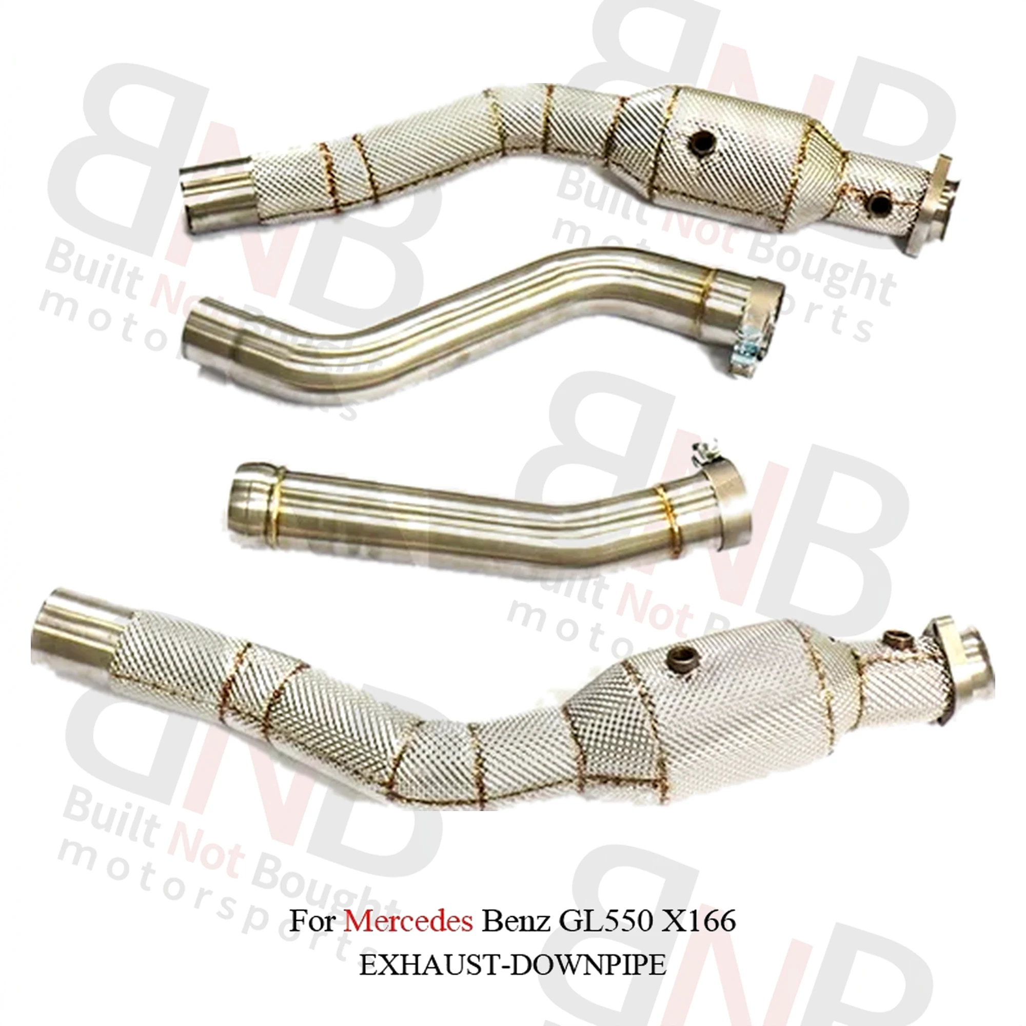 BNB Titaniumz Mercedes Benz GL550 X166 4.7T Downpipe Exhaust With Heat Shield