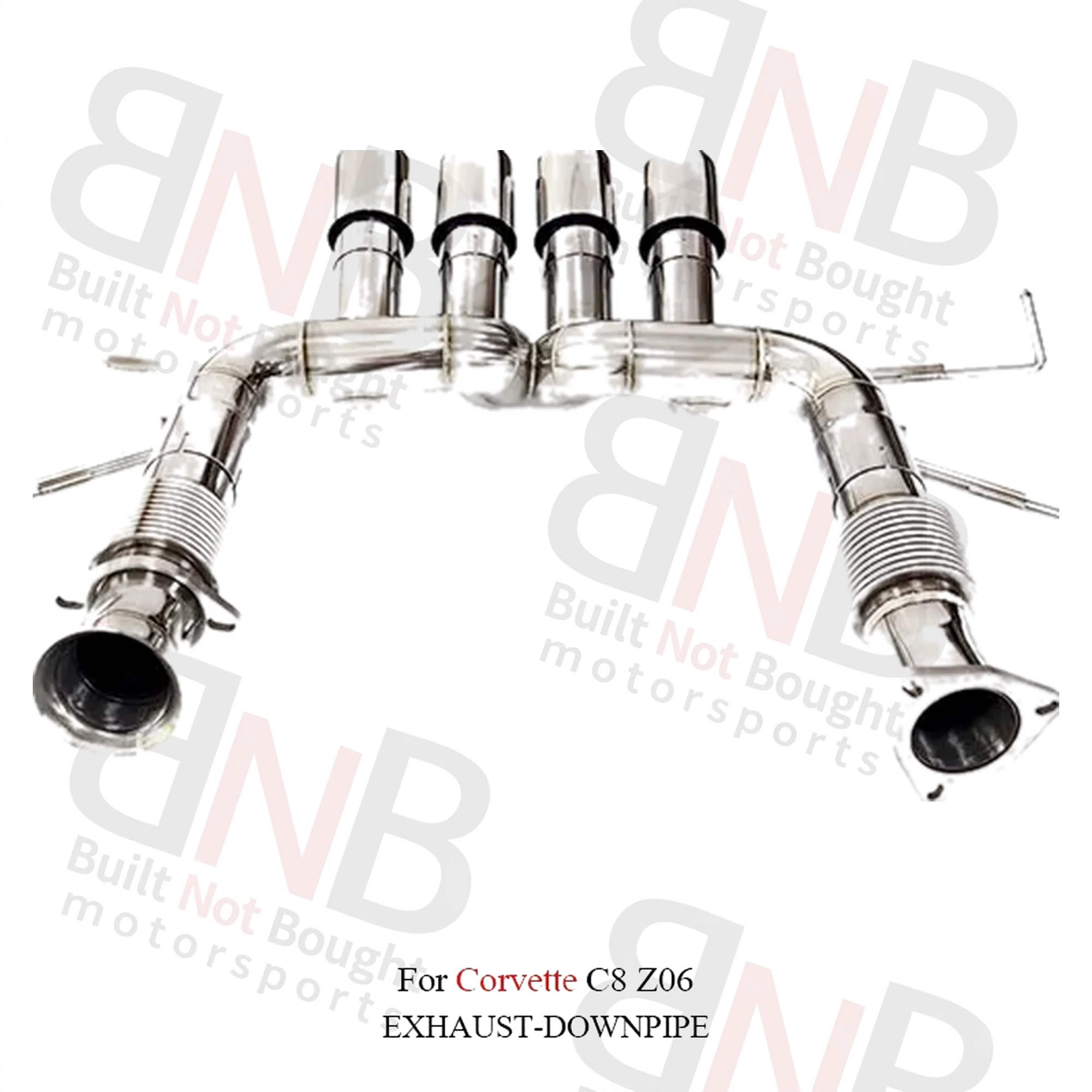 BNB Titaniumz Stainless Steel Exhaust Straight Pipe Corvette C8 Z06