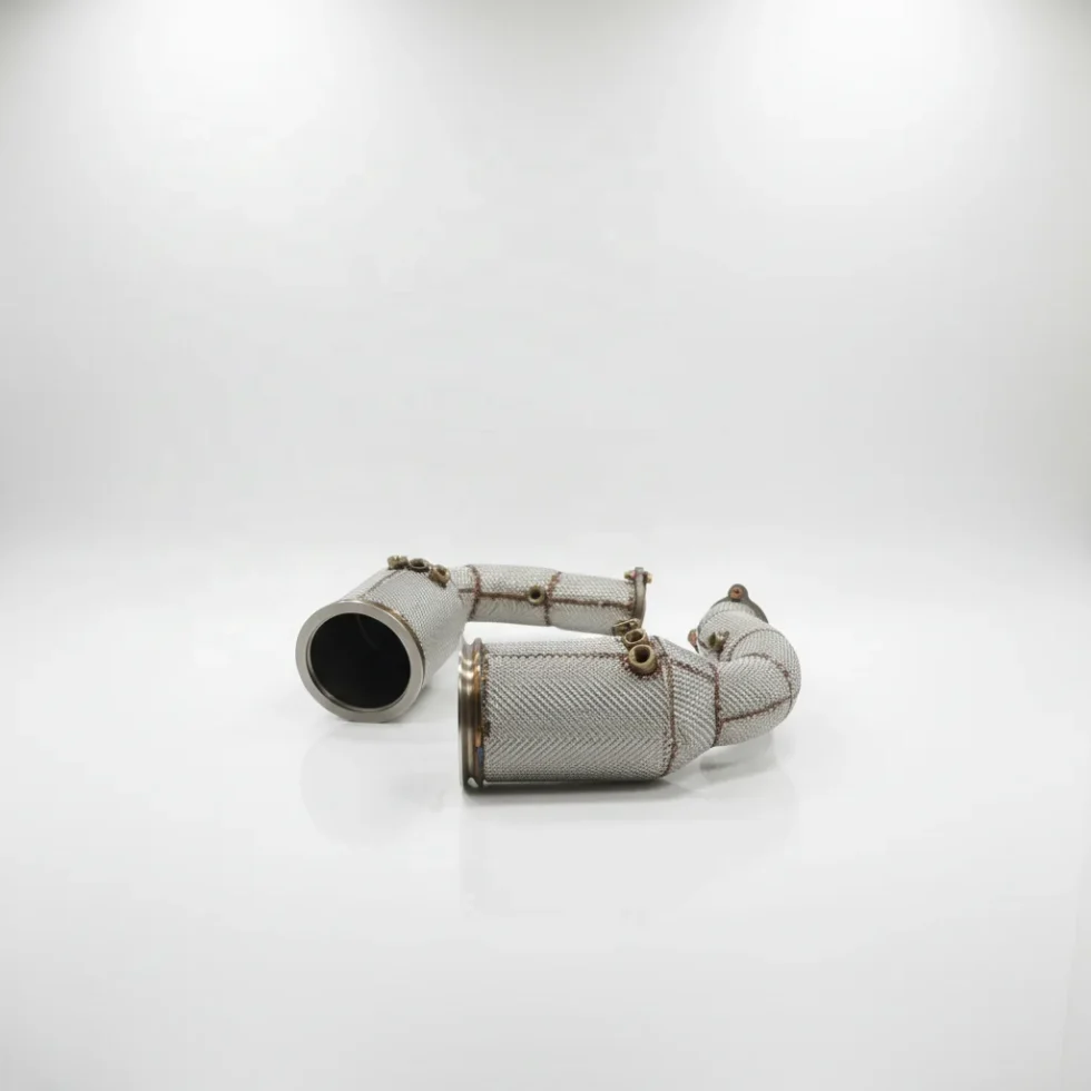 BNB Stainless Steel Exhaust Straight Downpipe 80x40x30 Silvery