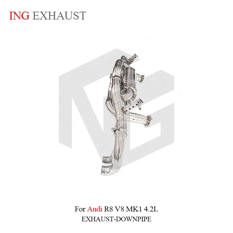 BNB Titaniumz Stainless Steel Valvetronic Catback Exhaust for Audi R8 V8 MK1 4.2L Silvery