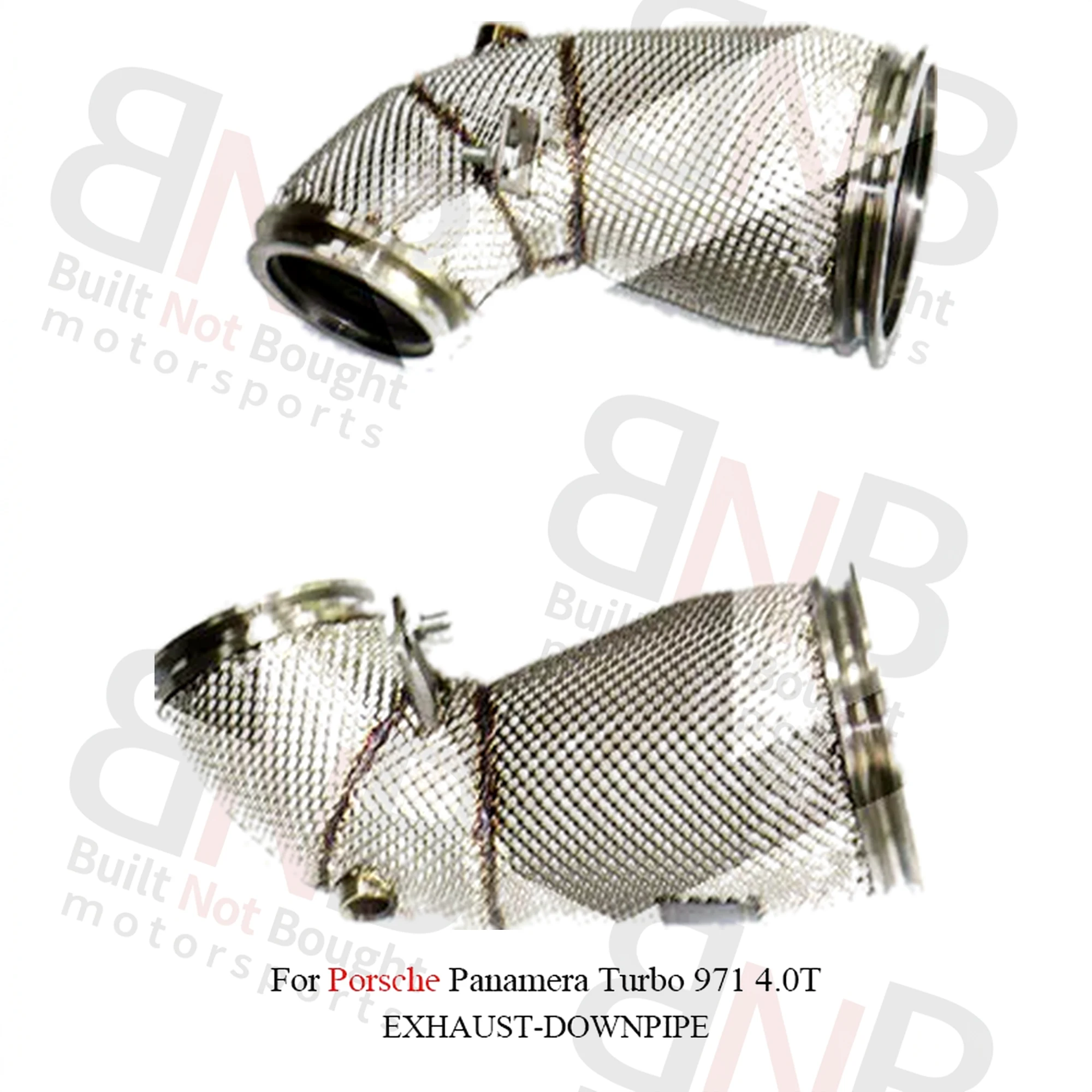 BNB Stainless Steel Exhaust Downpipe for Porsche Panamera Turbo 971 Silvery