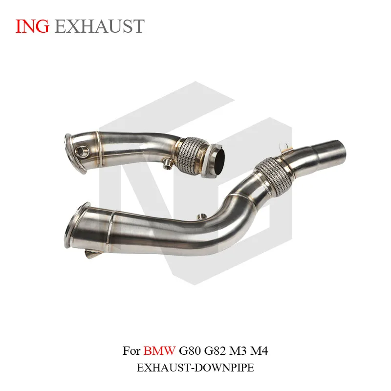 BNB Titaniumz Downpipe Exhaust Pipe for BMW M3 M4 G8X 80x40x30 Silvery