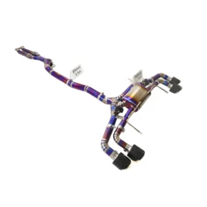 BNB Nissan GTR R35 Titanium Valved Muffler Exhaust System Purple