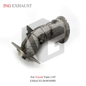BNB Titaniumz High Flow Downpipe Exhaust Heat Shield Toyota Yaris 1.6T