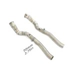 BNB Titaniumz Stainless Steel Exhaust Downpipe for Ferrari GTC4Lusso V8 3.9T with Heat Shield