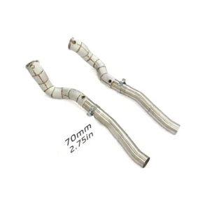 BNB Titaniumz Stainless Steel Exhaust Downpipe for Ferrari GTC4Lusso V8 3.9T with Heat Shield