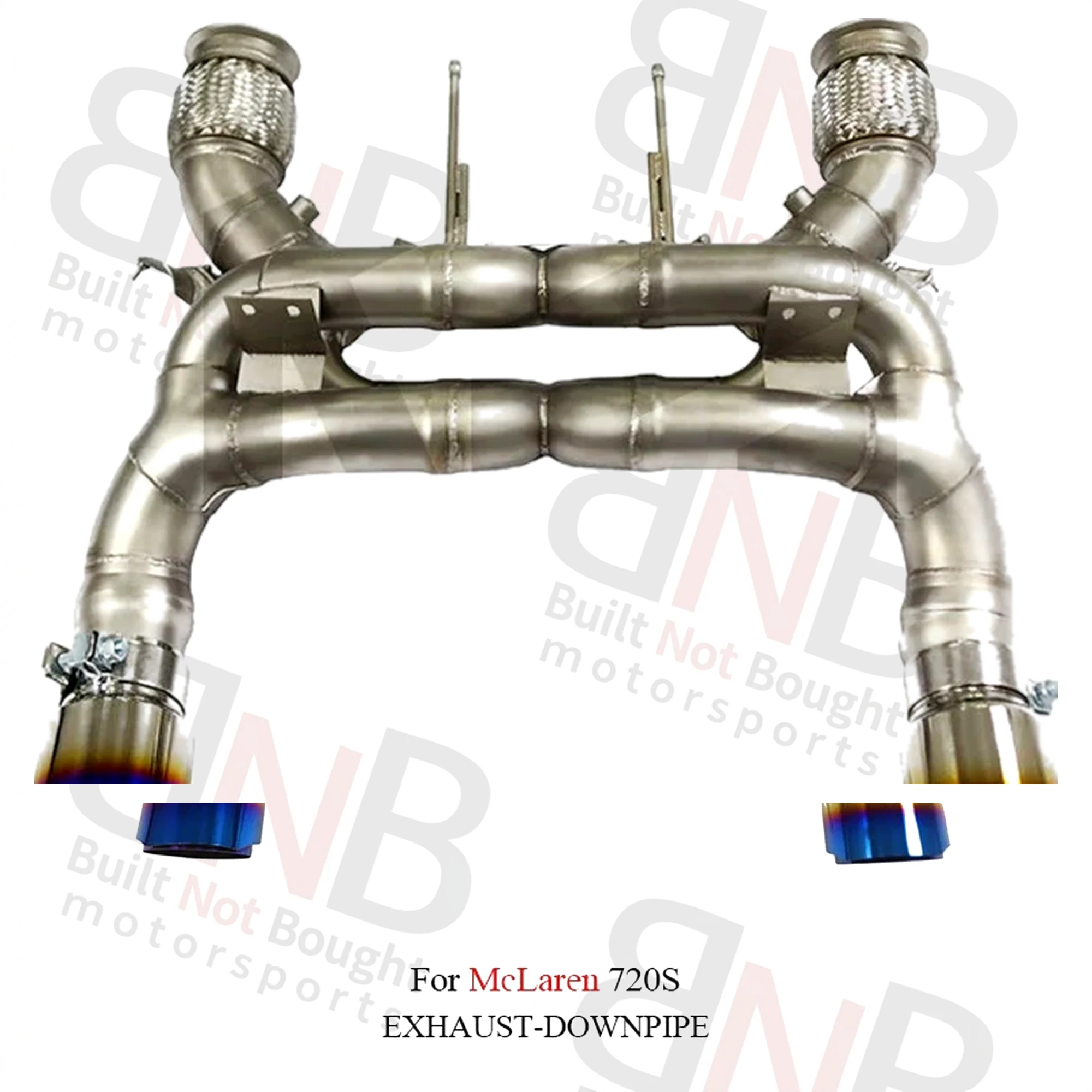 BNB Titaniumz Catback Exhaust Double X Pipe OEM Valve McLaren 720S 4.0T