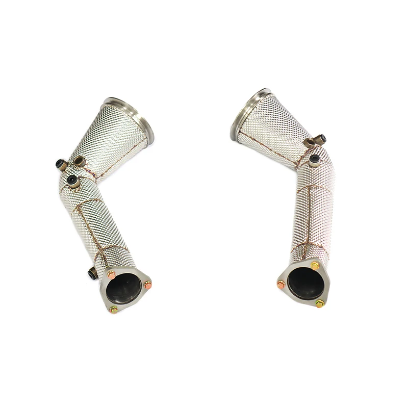 BNB Titaniumz Stainless Steel Exhaust Downpipe Slivery 80x40x30 for Audi RS6 RS7 C8