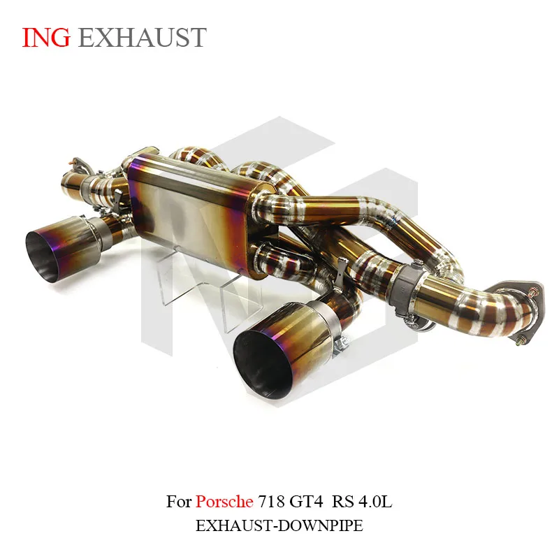 BNB Titaniumz Catback Exhaust System for Porsche 718 GT4 RS 4.0L Golden