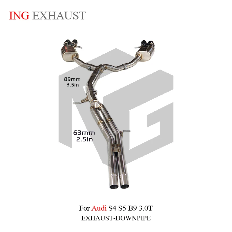 BNB Audi S4 S5 B9 3.0T Catback Exhaust Stainless Pipes Valvetronic
