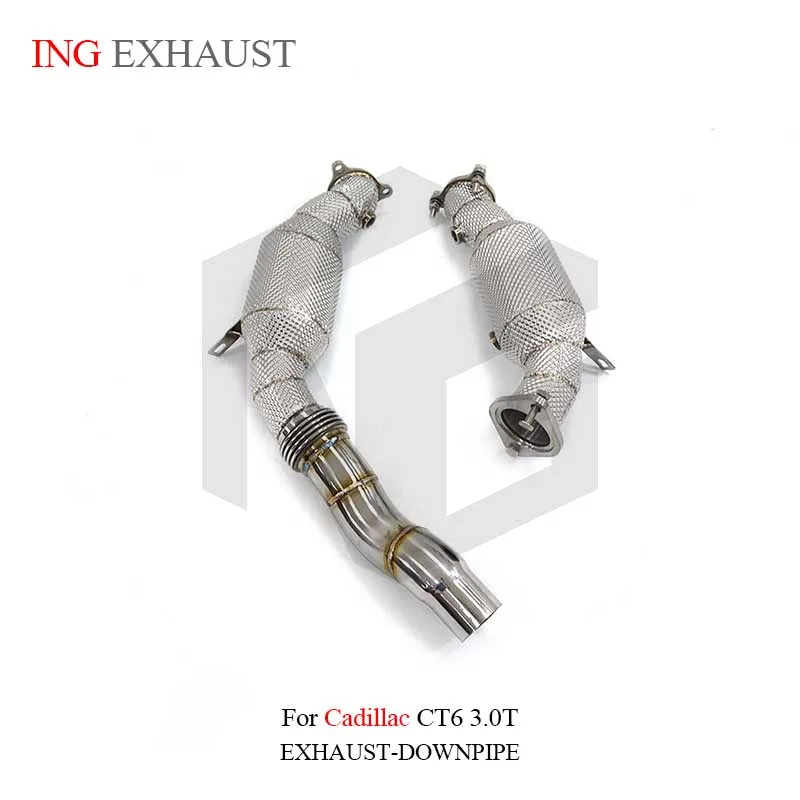 BNB Titaniumz Exhaust Downpipe for Cadillac CT6 3.0T 120x60x50mm Silvery