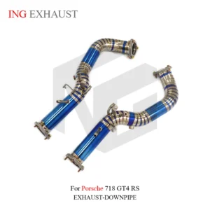 BNB Titaniumz Titanium Alloy Downpipe for Porsche 718 GT4 RS