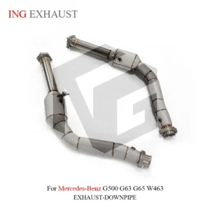 BNB Stainless Steel Heat Shield Exhaust Downpipe for Mercedes-Benz G500 G63 G65 W463