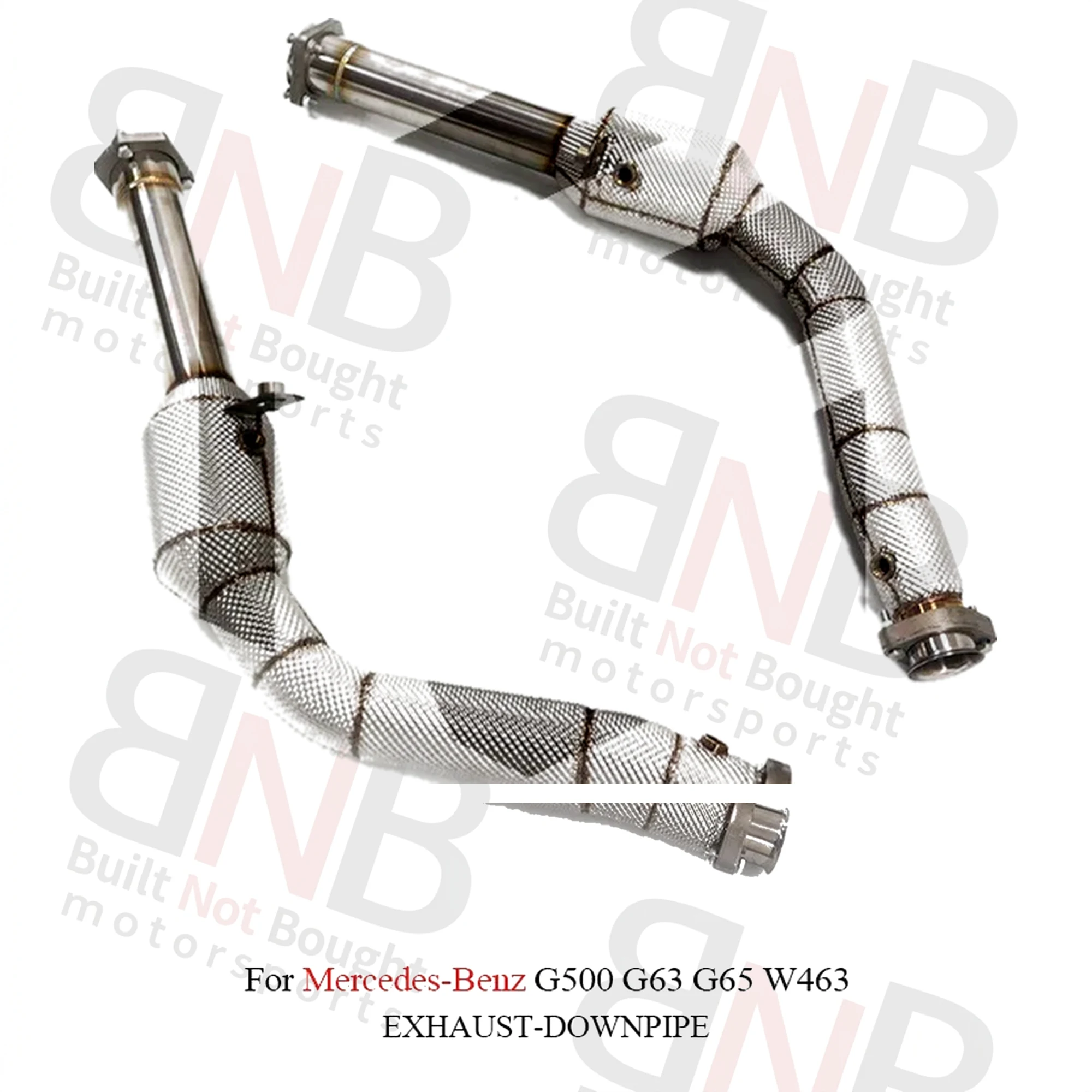 BNB Stainless Steel Heat Shield Exhaust Downpipe for Mercedes-Benz G500 G63 G65 W463